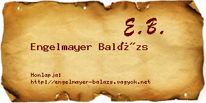 Engelmayer Balázs névjegykártya
