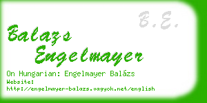 balazs engelmayer business card